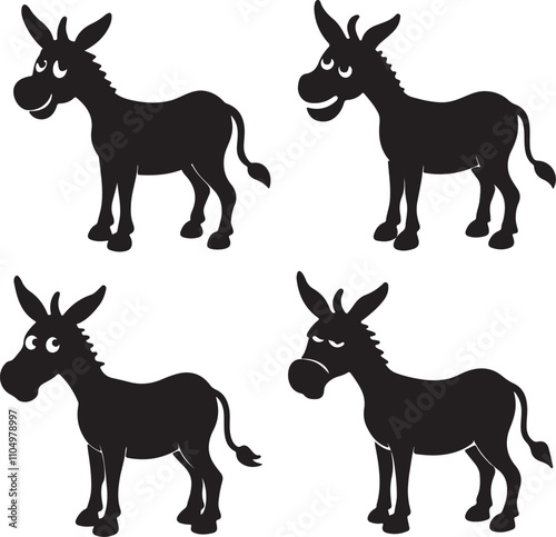 horse silhouette collection vector