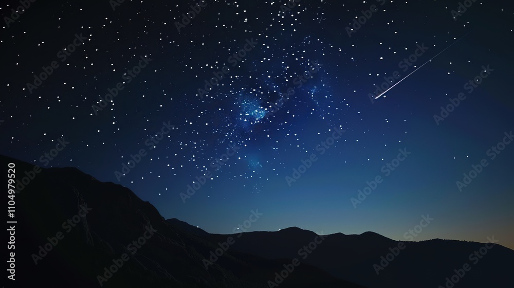 Naklejka premium night sky blue space background