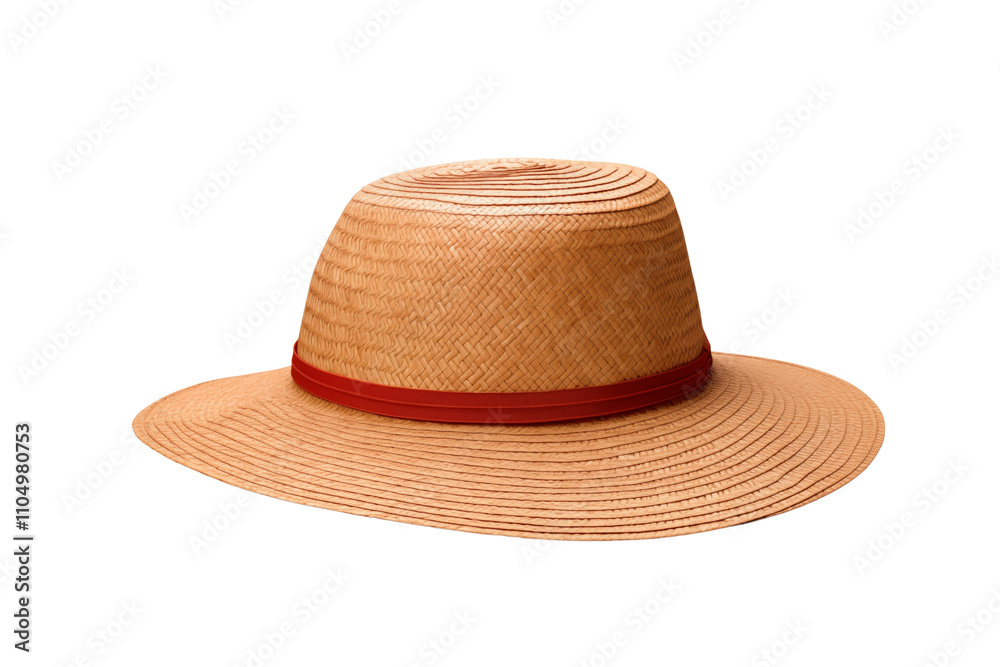 straw hat isolated on transparent background. Generative ai straw hat isolated on transparent background. Generative ai