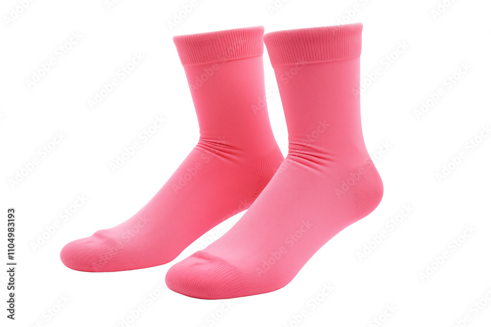 female pink socks isolated on transparent background. Generative ai female pink socks isolated on transparent background. Generative ai