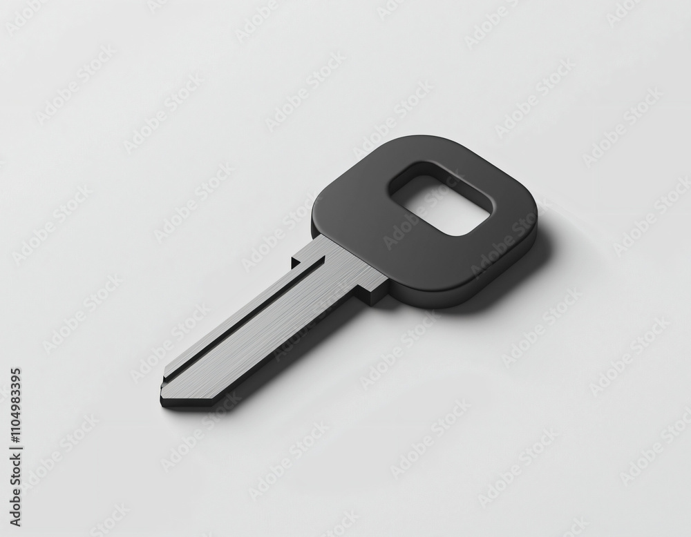 Black Key 3D Render Black Key 3D Render