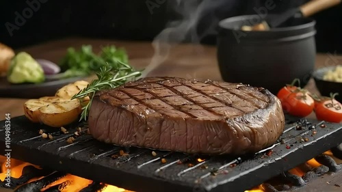 Perfectly Grilled Steak: A Culinary Masterpiece
 photo