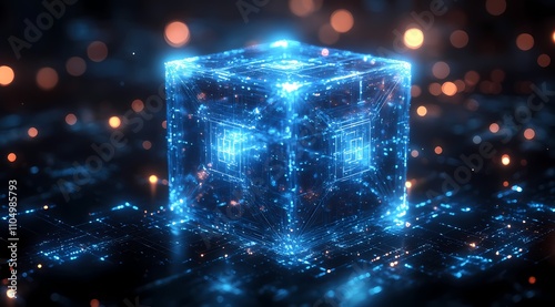 Blue Technology Block