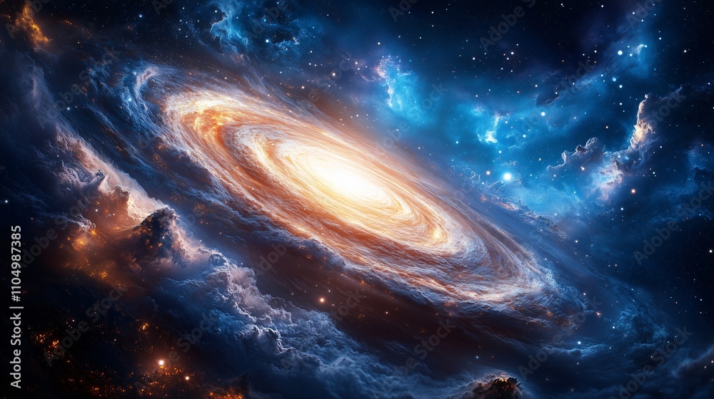 Abstract outer space endless nebula galaxy background Abstract outer space endless nebula galaxy background