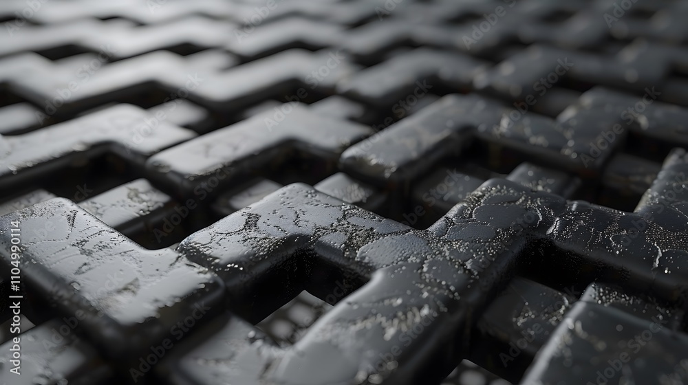 Abstract close-up view of a textured metal grid pattern. Abstract close-up view of a textured metal grid pattern.