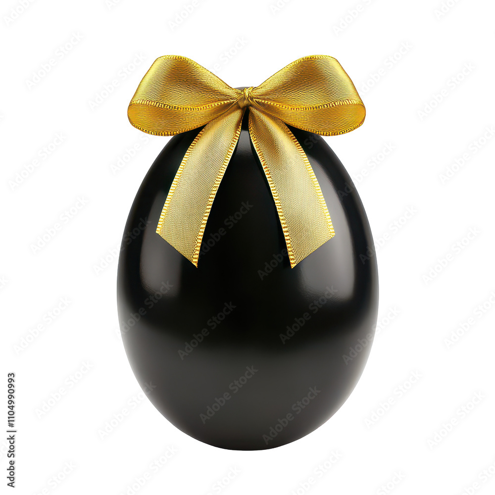 A striking black egg adorned with a luxurious gold ribbon, beautifully displayed against a clean transparent background, Black egg with a gold ribbon isolated on transparent background A striking black egg adorned with a luxurious gold ribbon, beautifully displayed against a clean transparent background, Black egg with a gold ribbon isolated on transparent background