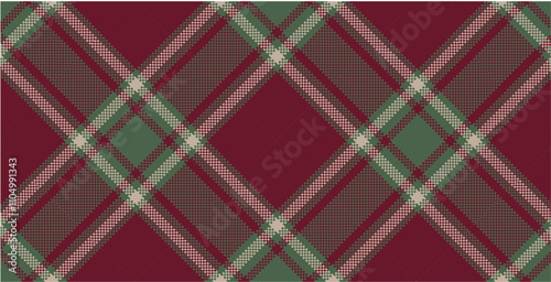 Vector checkered pattern. Tartan, textured seamless twill for flannel shirts, duvet covers, other autumn winter textile mills. Vector Format