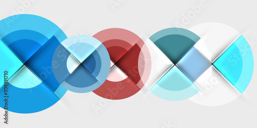 Target circle geometric abstract shapes. Vector Illustration For Wallpaper, Banner, Background, Card, Book Illustration, landing page