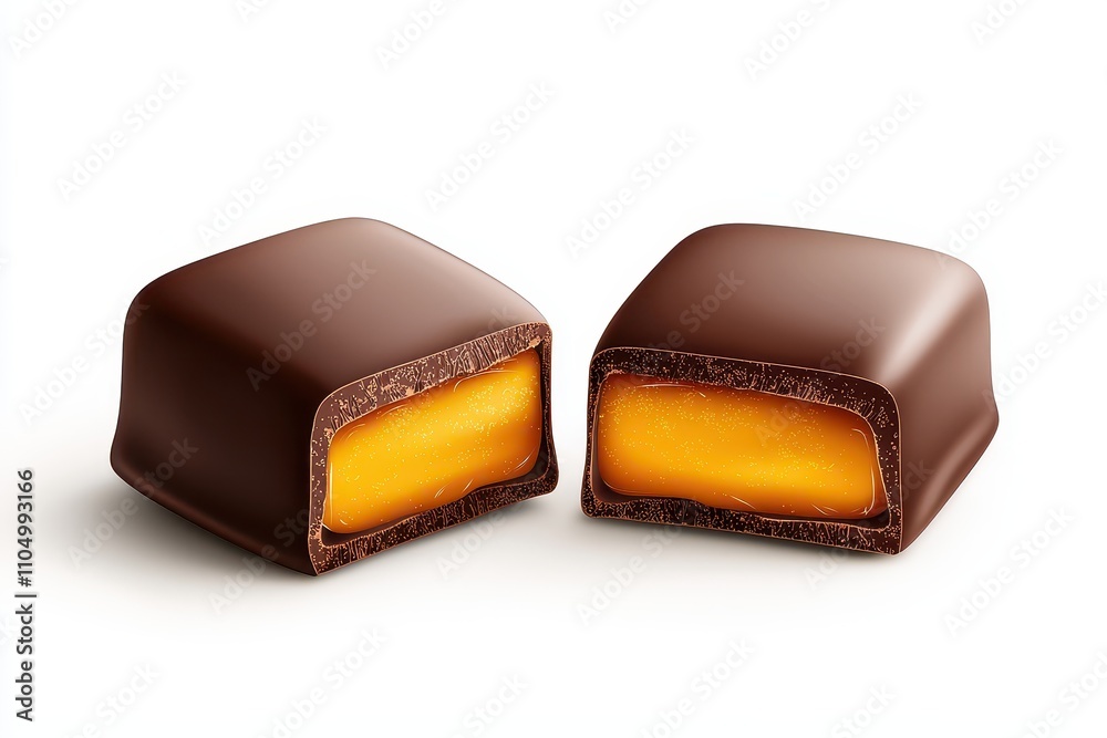 Delicious Dark Chocolate Coated Caramel Candy Delicious Dark Chocolate Coated Caramel Candy