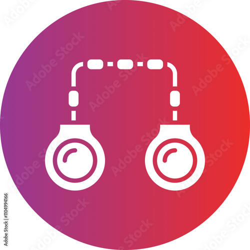 Handcuffs icon style