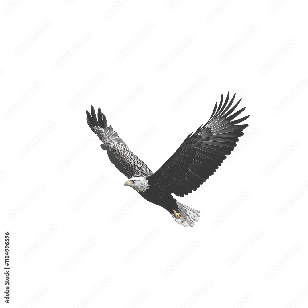 A bald eagle soaring gracefully above the clouds in the clear blue sky during daylight, bald eagle flying over the clouds in the sky, transparent background. A bald eagle soaring gracefully above the clouds in the clear blue sky during daylight, bald eagle flying over the clouds in the sky, transparent background.