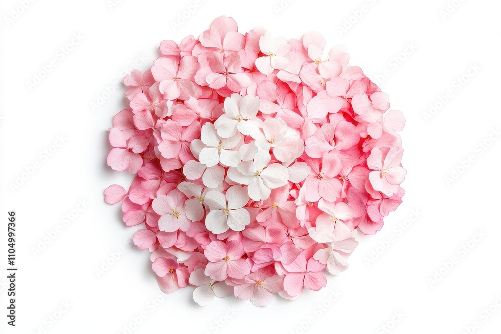 Top View of Pink and White Cherry Blossom Petals Top View of Pink and White Cherry Blossom Petals
