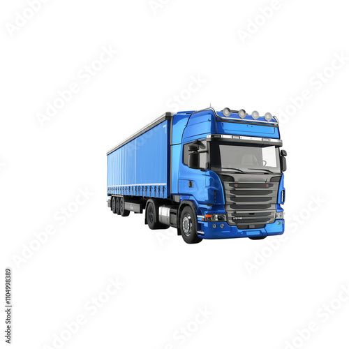 Blue Scania Truck: Heavy Vehicle Transportation and Logistics