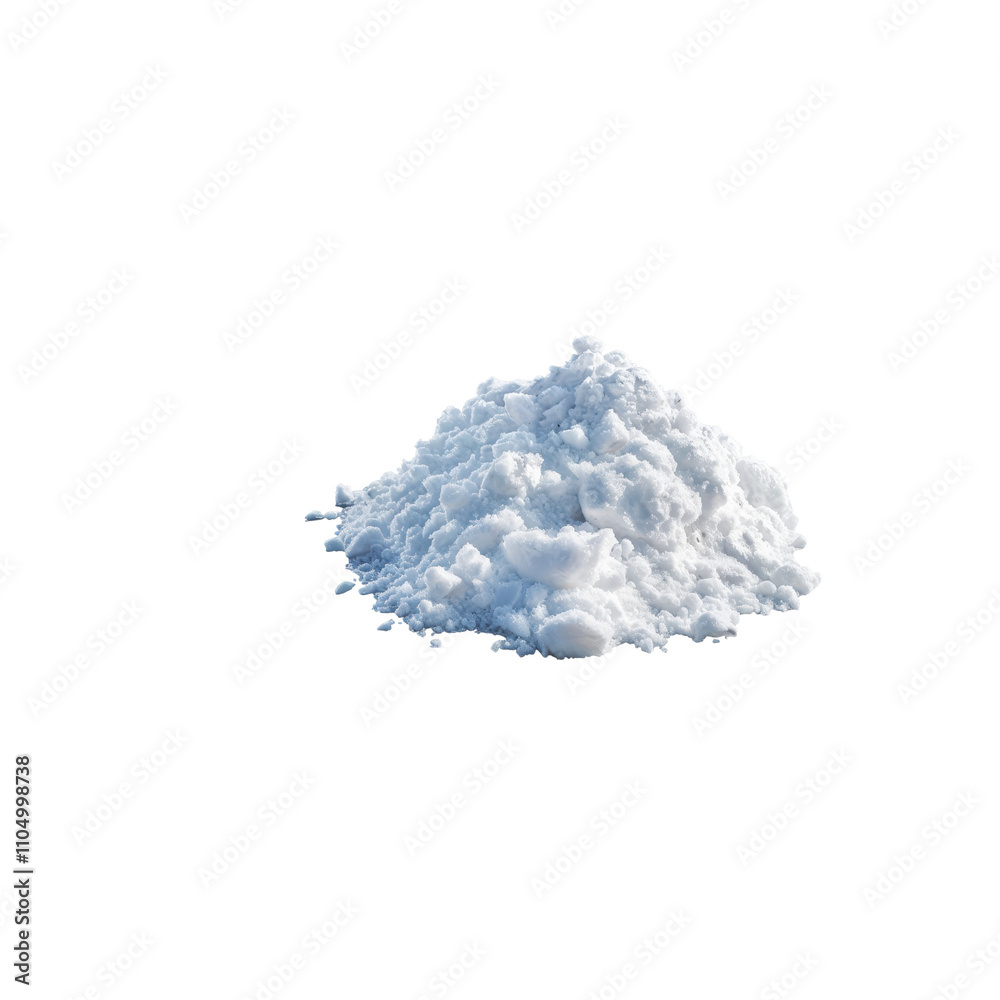 Fototapeta premium Close-up of a White Powder Pile: Chemical Compound, Granular Substance, Crystalline Structure