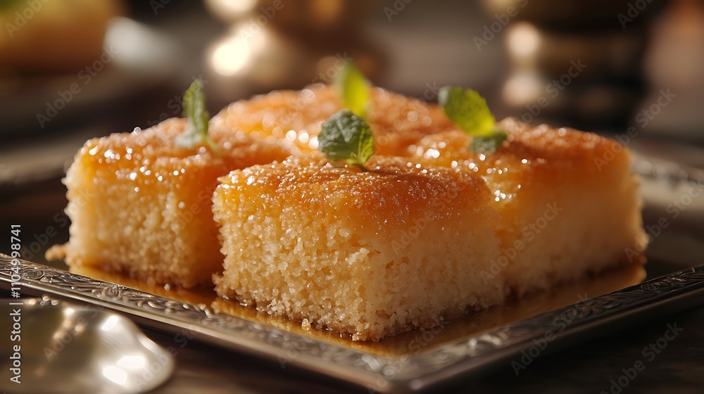 Basbousa – Sweet Semolina Cake with Syrup Basbousa – Sweet Semolina Cake with Syrup