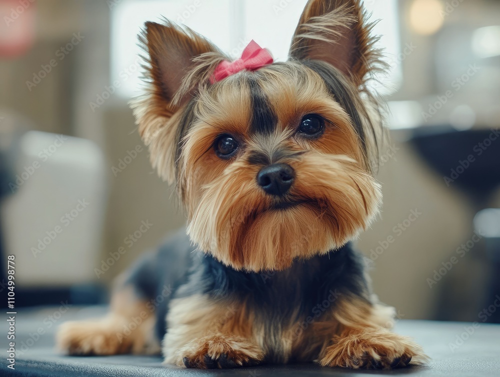 A cute Yorkshire Terrier puppy dog. A cute Yorkshire Terrier puppy dog.