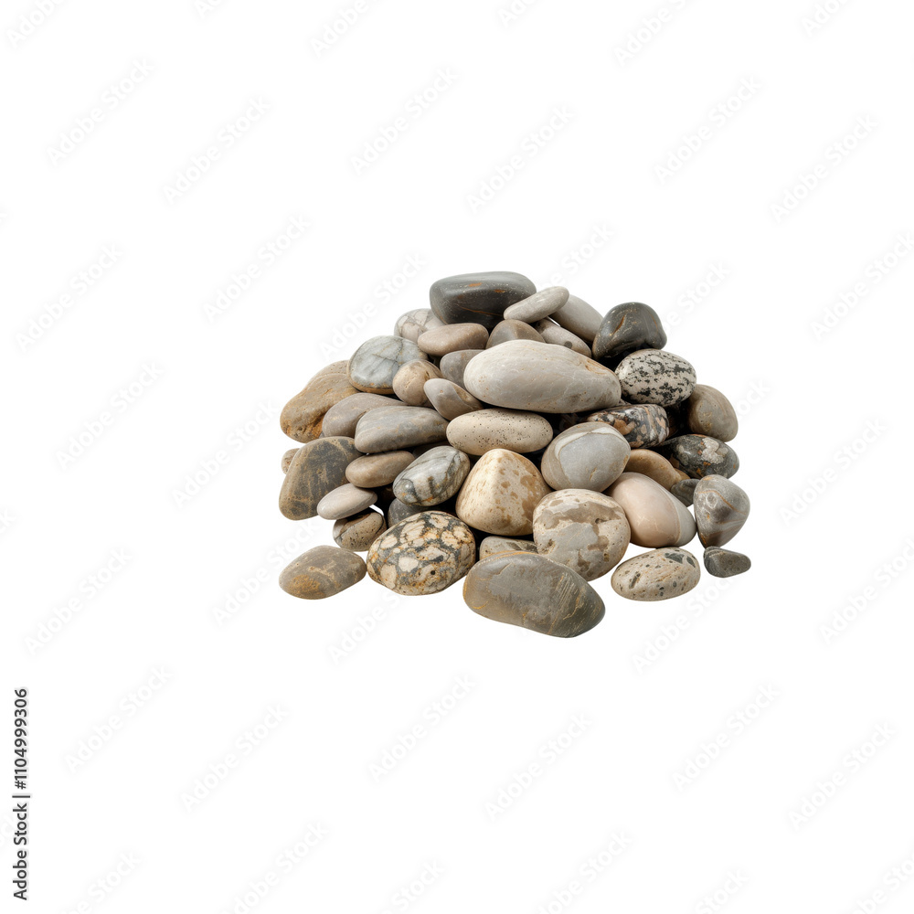 A Collection of Smooth, Grey Stones and Pebbles A Collection of Smooth, Grey Stones and Pebbles