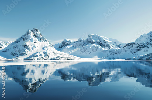 Wallpaper Mural lake with snow Torontodigital.ca