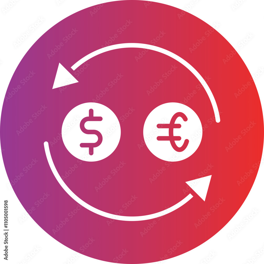 Dollar to Euro Conver icon style Dollar to Euro Conver icon style