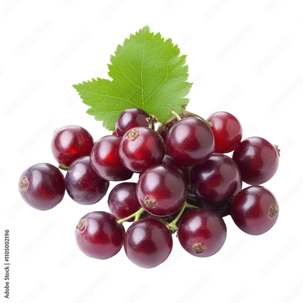 Fresh bengal currants and carandas plums displayed against a clean transparent background with green leaves visible, bengal-currants, carandas-plum,isolated on transparent background Fresh bengal currants and carandas plums displayed against a clean transparent background with green leaves visible, bengal-currants, carandas-plum,isolated on transparent background