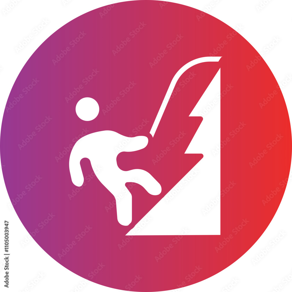 Rock Climbing icon style Rock Climbing icon style