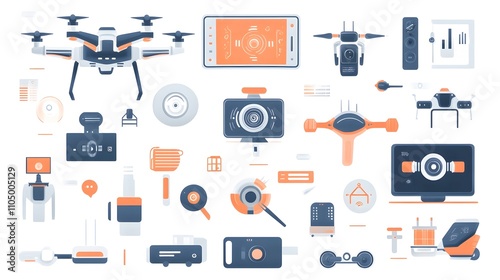 Drone technology, robotics, and smart home automation devices.