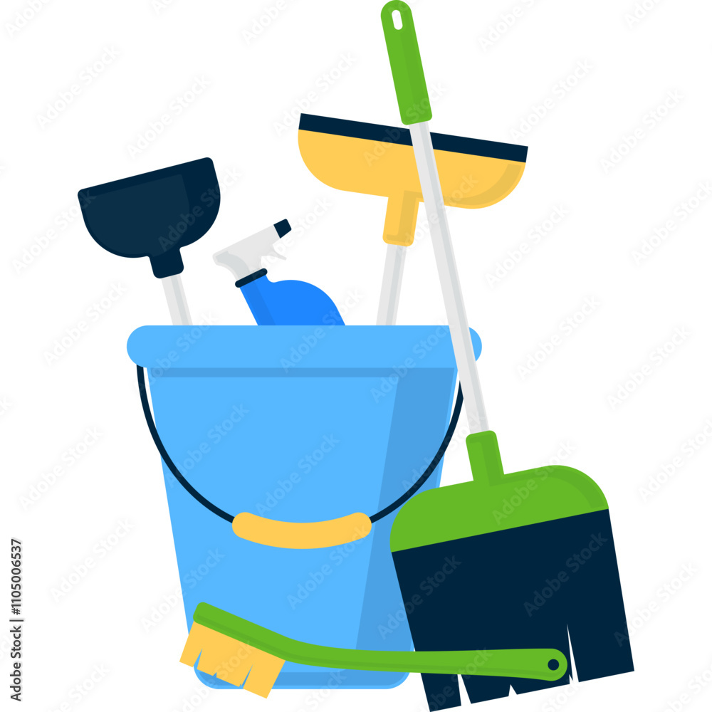 Cleaning Tools Illustraation Cleaning Tools Illustraation