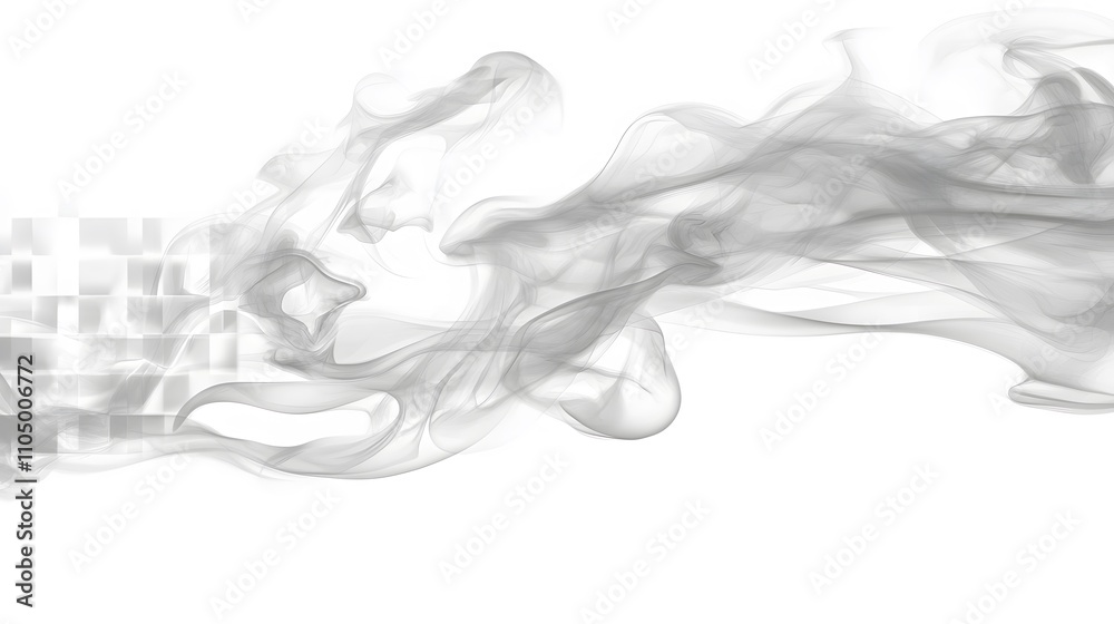 Abstract gray smoke design with white background. Abstract gray smoke design with white background.