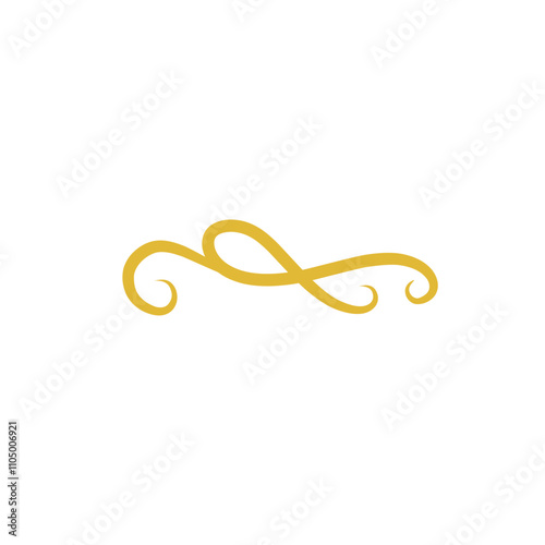 gold swirl decoration element