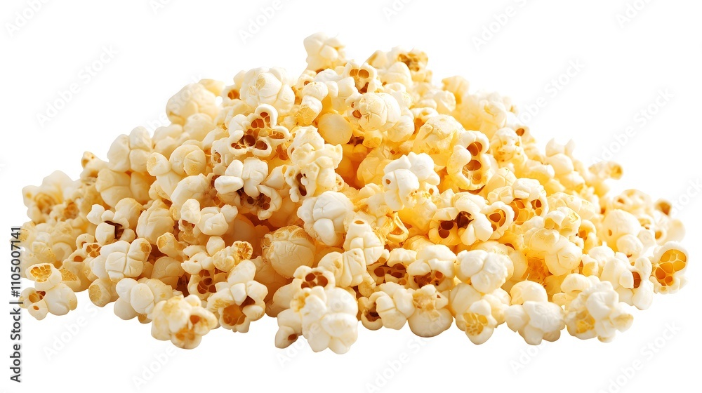 A pile of fluffy, delicious popcorn kernels. A pile of fluffy, delicious popcorn kernels.