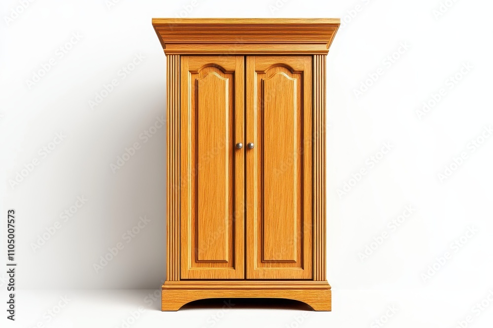 Classic Wooden Double Door Wardrobe with Molding Classic Wooden Double Door Wardrobe with Molding