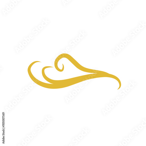 gold swirl decoration element