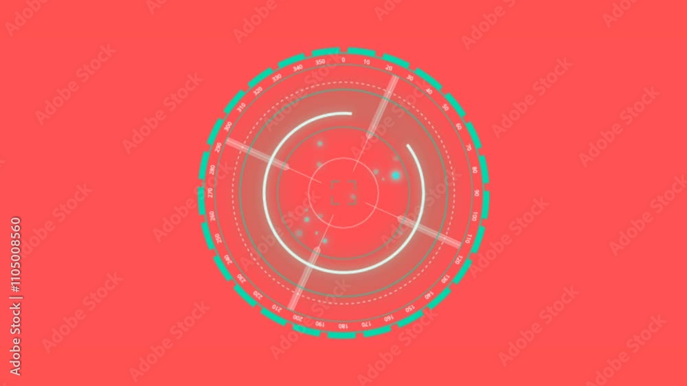 New technology Powerful radar isolated red background. New technology Powerful radar isolated red background.