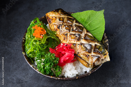 Obraz na płótnie Saba grill donburi w salonie