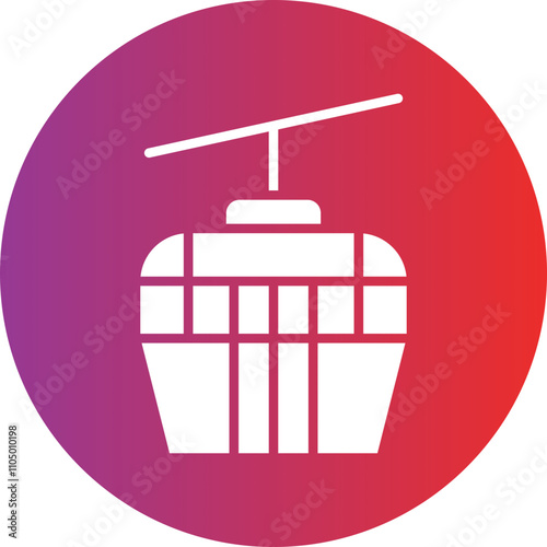 Ski Lift icon style