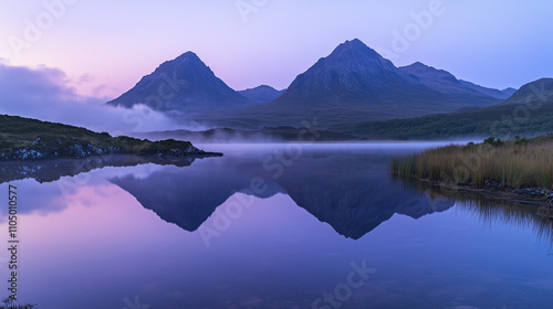 Lake and mountain, generative AI