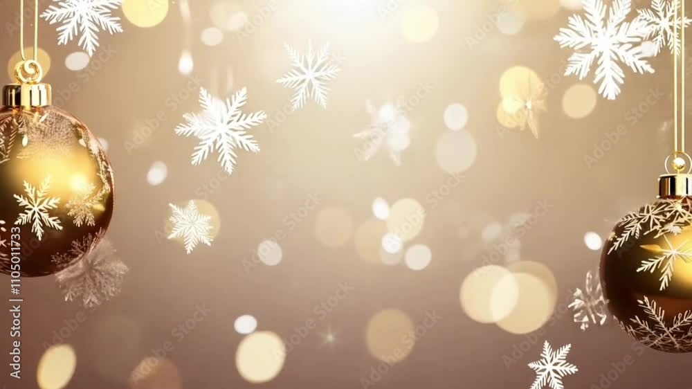 Discover Elegant Christmas Ornaments Beautifully Designed with Snowflakes and Bokeh Lights
