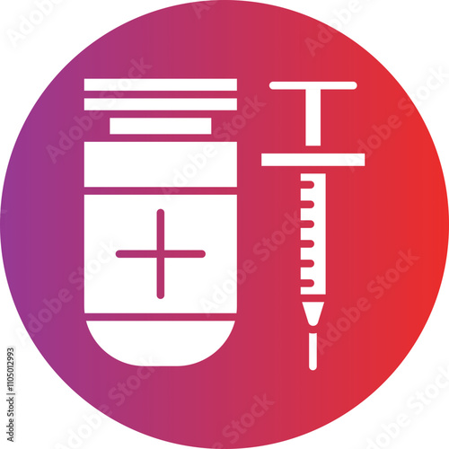 Vaccine icon style