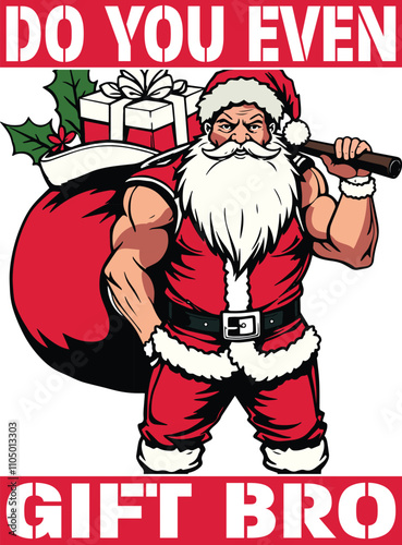 Santa clause with a gift