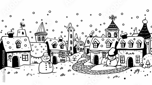 Adult colouring book page	Christmas
