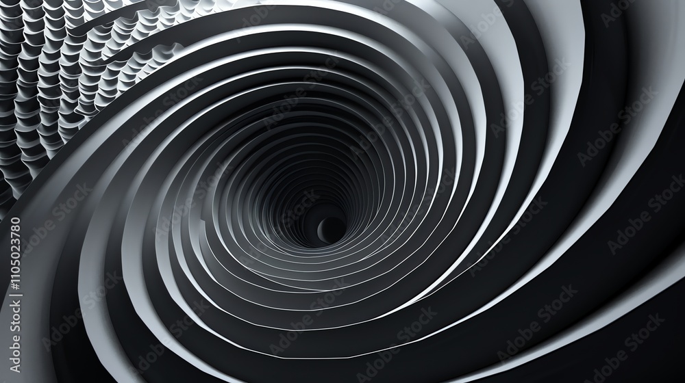 Obraz premium Abstract swirling, black and white pattern.
