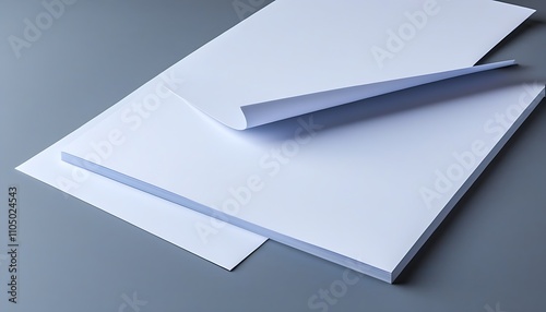 Professional office desktop display, presenting paper texture.