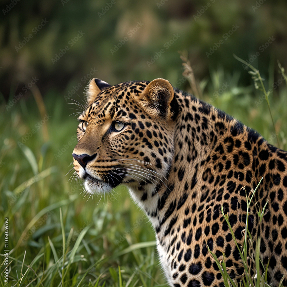 Obraz premium leopard is watching for prey