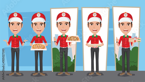 WebPizza delivery. Fast and free delivery by scooter. Food service.