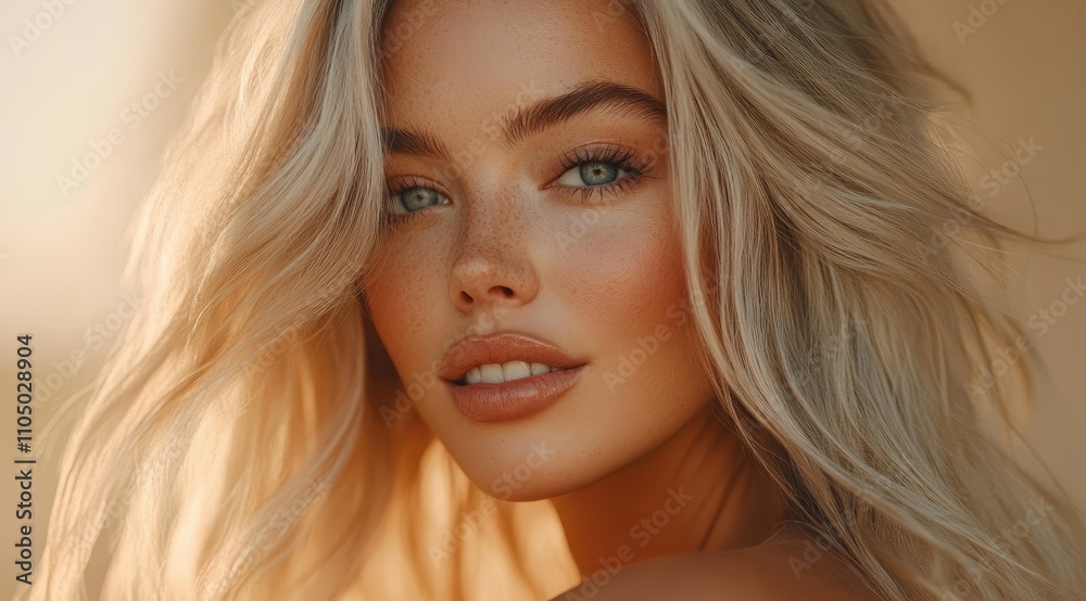 beautiful blonde woman with long hair, hair product ad, beauty shot, beauty model, long hair flowing in the wind beautiful blonde woman with long hair, hair product ad, beauty shot, beauty model, long hair flowing in the wind