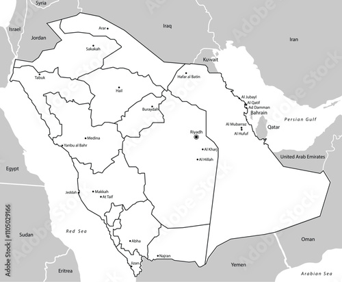 Saudi Arabia map
