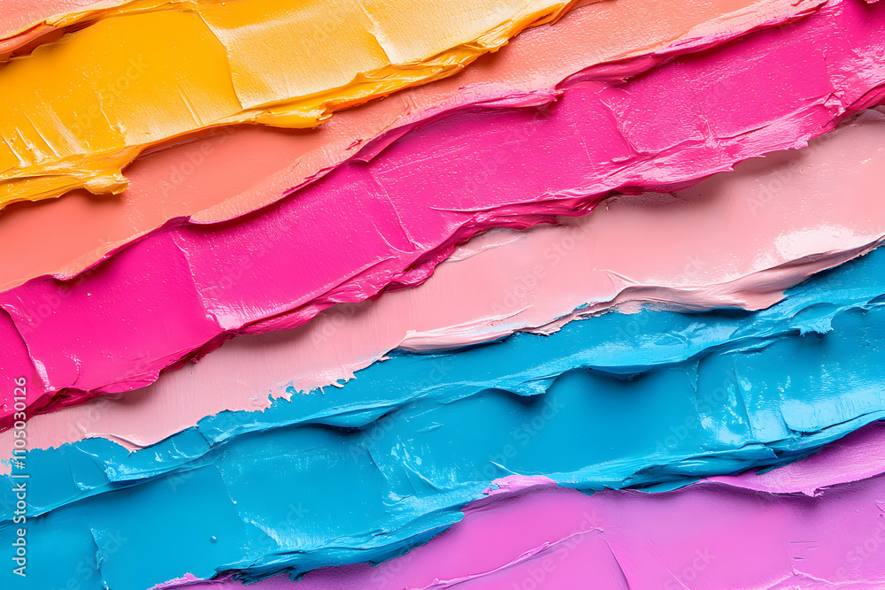 Vibrant Impasto Paint Texture, Colorful Swirls of Hues Create an Artistic Background Vibrant Impasto Paint Texture, Colorful Swirls of Hues Create an Artistic Background