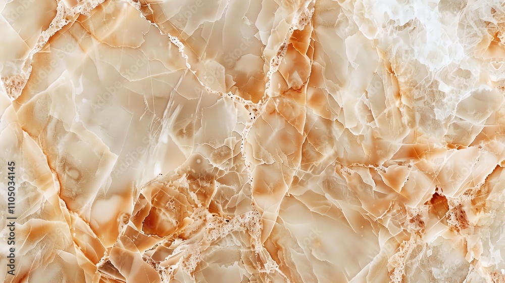 A close-up image of a beautiful white and orange marble. A close-up image of a beautiful white and orange marble.