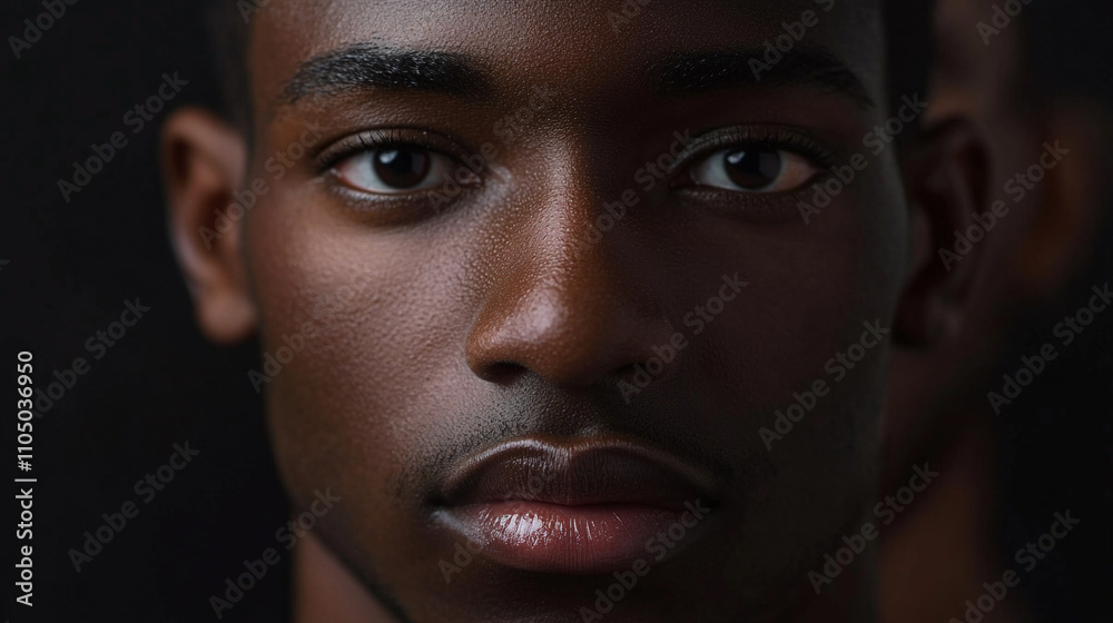 Close up Portrait of a Young Black Man Close up Portrait of a Young Black Man