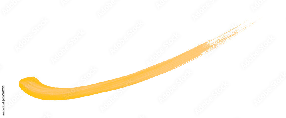 Yellow brush strokes on transparent background and hand-painted watercolor texture. Yellow brush strokes on transparent background and hand-painted watercolor texture.